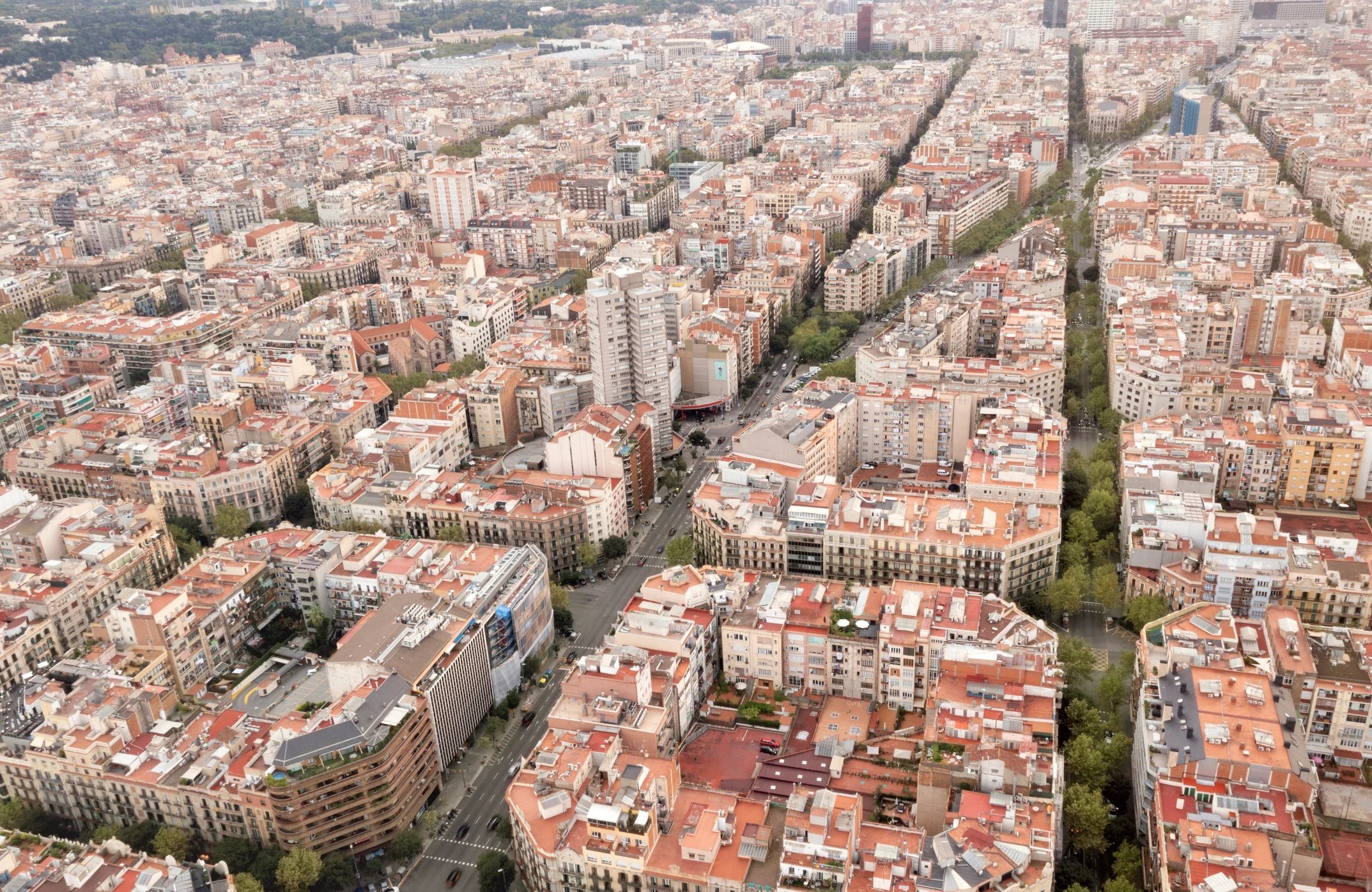 Aerial view of Barcelona