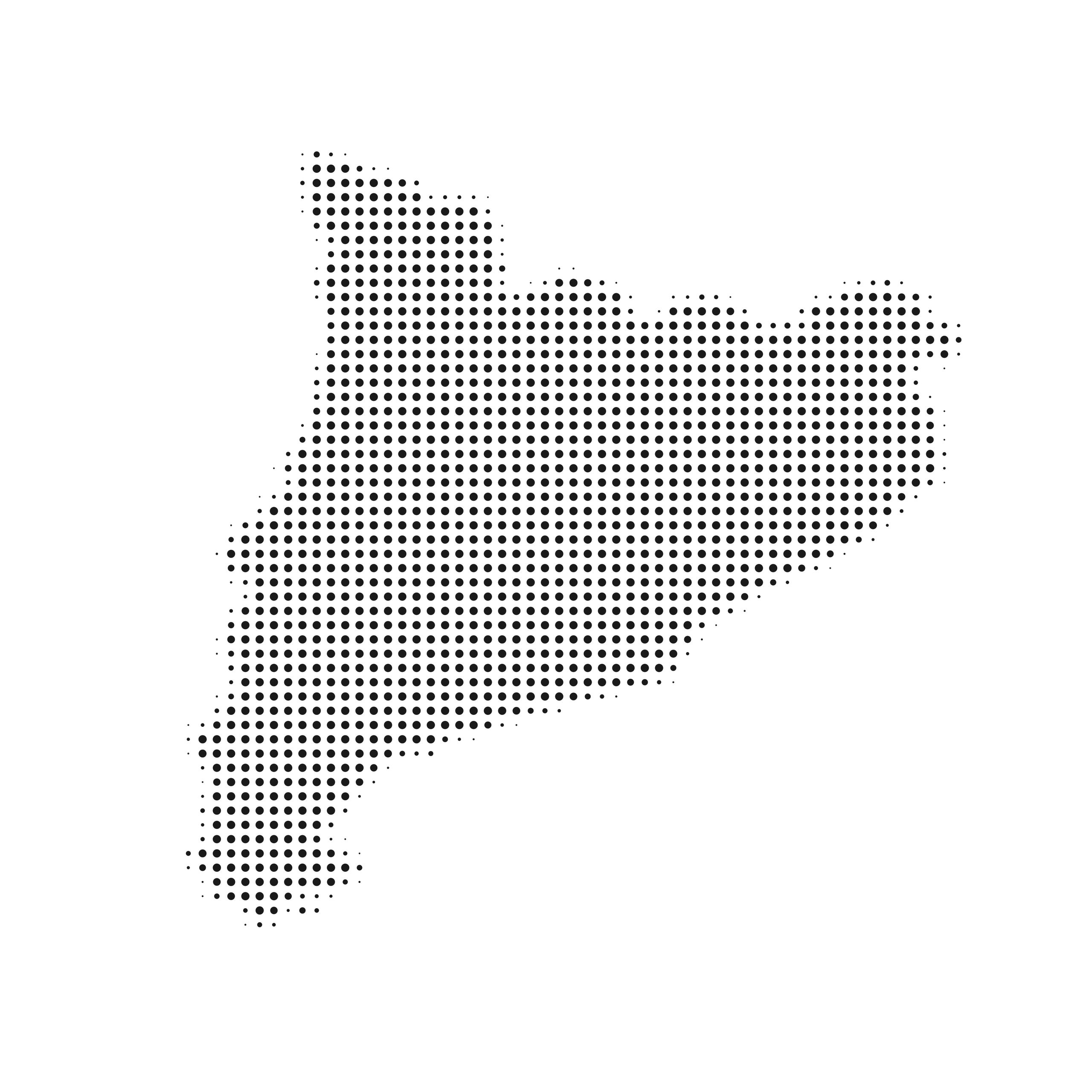 Mapa de Cataluña en estilo de puntos, referencia a provincias y municipios